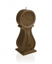 XXL Vintage Clock Candle - brown